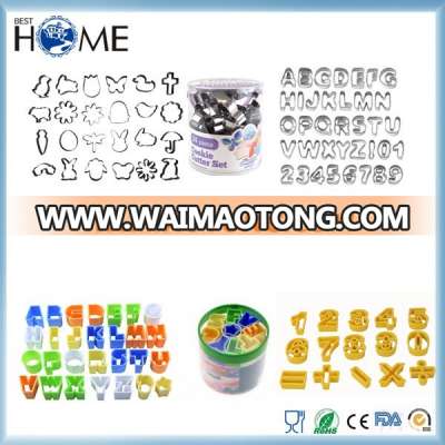 Cake Decoration Tool Number Alphabet Tappit Stainless Steel Plastic Cookie Cutter Set