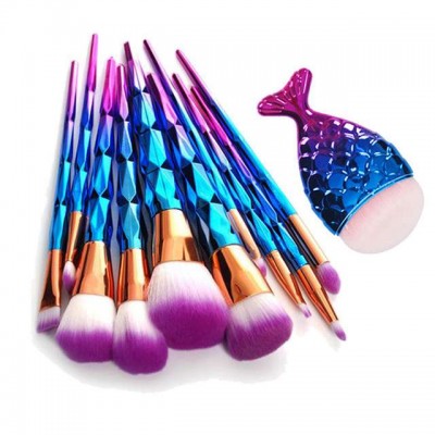 Amazon hot selling high quality  11 pieces Gradients professional makeup brush set