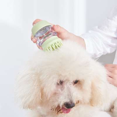 Dog Massage Wash Shower Gentle Squeezable Soap Bubble Bathing Tool Silicone Pet Hair bath Brush