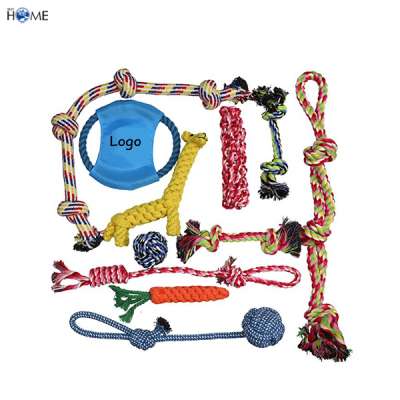 Dental Interactive Teething Chew Cotton Puppy Pet Rope Dog Toy Set